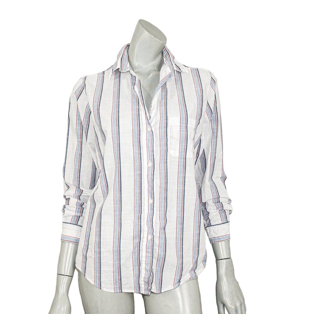 GRAYSON the HERO Size 02 Button up Shirt White Striped Cotton